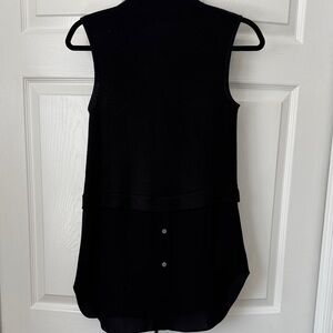 Theory Black Sleeveless Sweater Latered Top